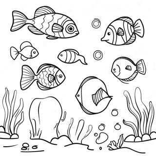 Underwater Scene Coloring Page 5713-4571