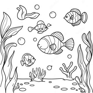 Underwater Scene Coloring Page 5713-4572