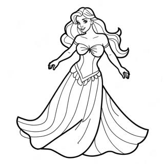 Ariel Dress Coloring Page 57142-47466