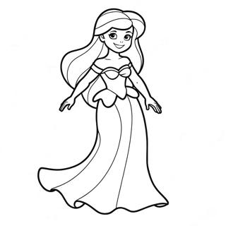 Ariel Dress Coloring Page 57142-47537