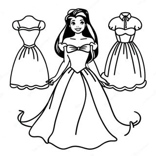 Ariel Dress Coloring Page 57142-47539