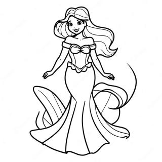 Ariel Dress Coloring Page 57142-47540