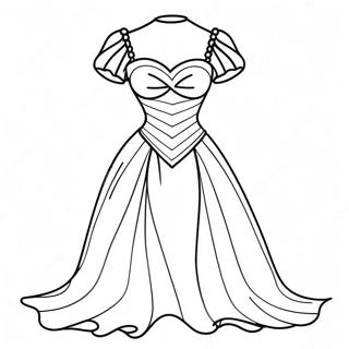 Sparkling Ariel Dress Coloring Page 57143-47541