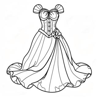 Sparkling Ariel Dress Coloring Page 57143-47542