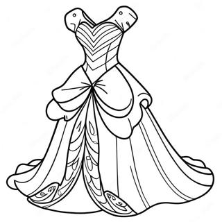 Sparkling Ariel Dress Coloring Page 57143-47544