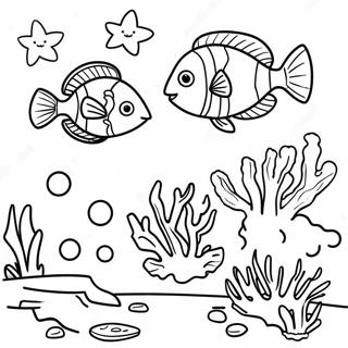 Colorful Coral Reef Coloring Page 5714-4576