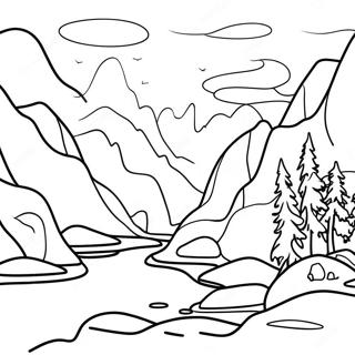 Norway Landscape Coloring Page 57152-47470