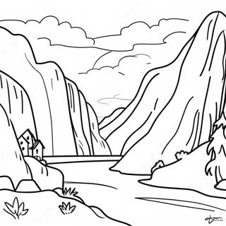 Norway Landscape Coloring Page 57152-47471