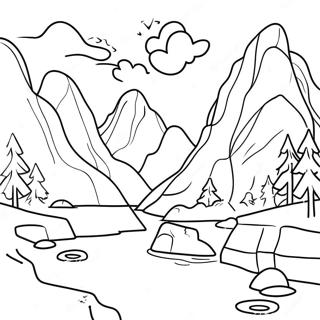 Norway Landscape Coloring Page 57152-47545