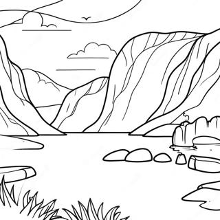 Norway Landscape Coloring Page 57152-47547