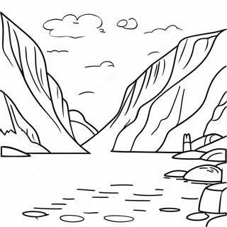 Norway Fjords Coloring Page 57153-47478