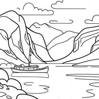 Norway Fjords Coloring Page 57153-47479