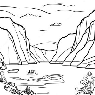 Norway Fjords Coloring Page 57153-47559