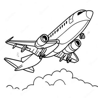 Southwest Airlines Plane In Flight Coloring Page 57163-47485