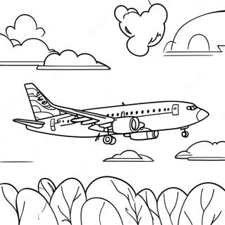 Southwest Airlines Plane In Flight Coloring Page 57163-47486