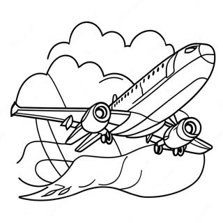 Southwest Airlines Plane In Flight Coloring Page 57163-47487