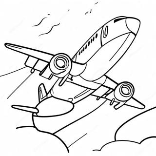 Southwest Airlines Plane In Flight Coloring Page 57163-47549