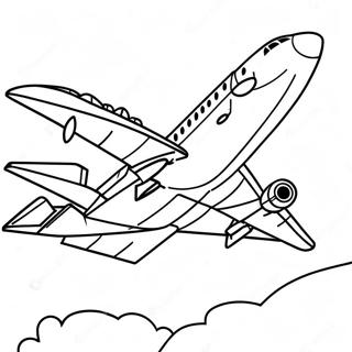 Southwest Airlines Plane In Flight Coloring Page 57163-47550