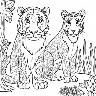 Pointillism Animal Kingdom Coloring Page 57173-47494