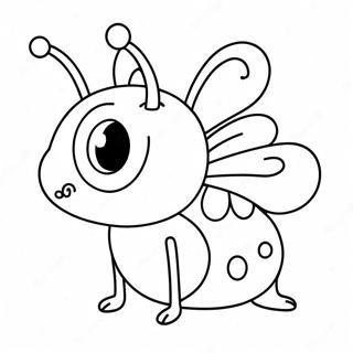 Cute Love Bug With Heart Coloring Page 57203-47590