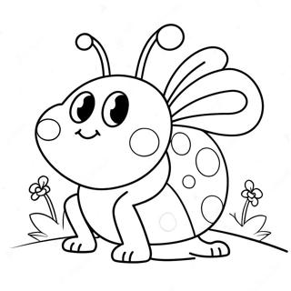 Cute Love Bug With Heart Coloring Page 57203-47591