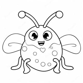 Cute Love Bug With Heart Coloring Page 57203-47592