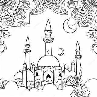 Festive Eid Al Adha Celebration Coloring Page 57233-47613