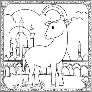 Festive Eid Al Adha Celebration Coloring Page 57233-47615