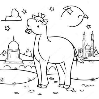 Festive Eid Al Adha Celebration Coloring Page 57233-47616