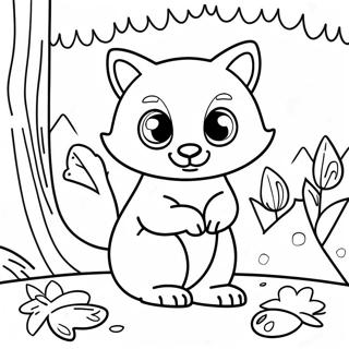 Woodland Animal Coloring Page 5723-4579