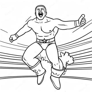 Dynamic Wwe Wrestler Jumping Coloring Page 57243-47621