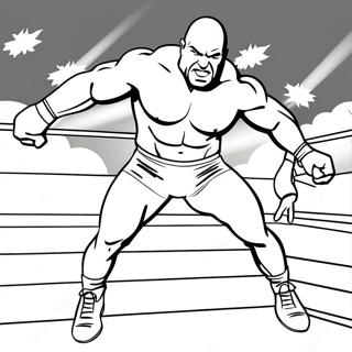 Dynamic Wwe Wrestler Jumping Coloring Page 57243-47624