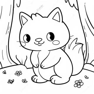 Cute Woodland Creatures Coloring Page 5724-4581