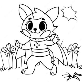 Chase In Spooky Costume Coloring Page 57264-47637