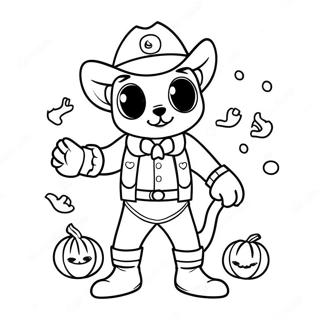 Chase In Spooky Costume Coloring Page 57264-47640