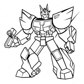 Unicorn Transformers Coloring Page 57283-47643