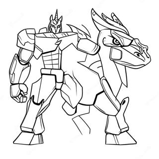 Unicorn Transformers Coloring Page 57283-47644