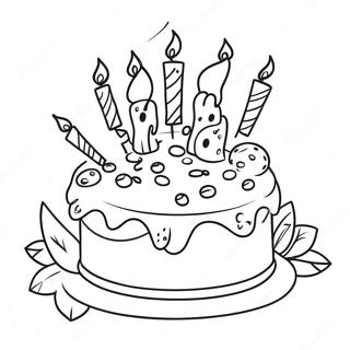 Fortnite Birthday Cake Coloring Page 57303-47659