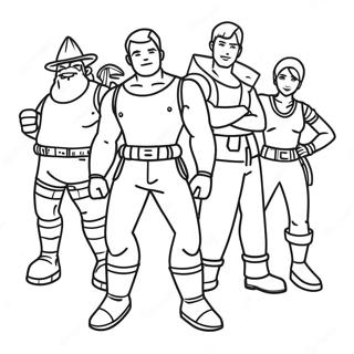 Fortnite Characters Party Coloring Page 57304-47664