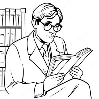 Atticus Finch Reading A Book Coloring Page 57324-47677