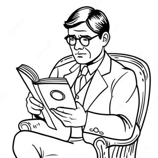 Atticus Finch Reading A Book Coloring Page 57324-47680