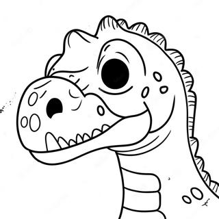 Colorful Dinosaur Mask Coloring Page 57364-47709