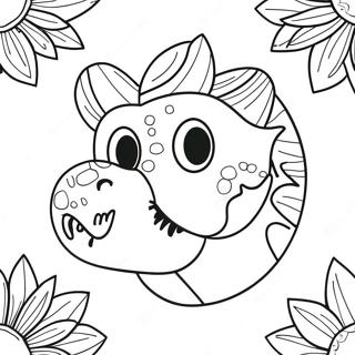 Colorful Dinosaur Mask Coloring Page 57364-47710