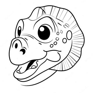 Colorful Dinosaur Mask Coloring Page 57364-47711