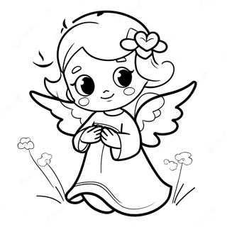 Adorable Precious Moments Angel Coloring Page 57374-47725