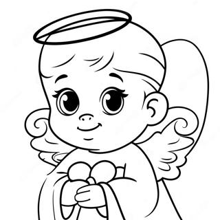 Adorable Precious Moments Angel Coloring Page 57374-47726