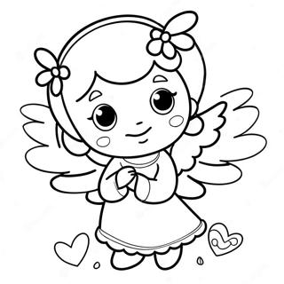 Adorable Precious Moments Angel Coloring Page 57374-47727