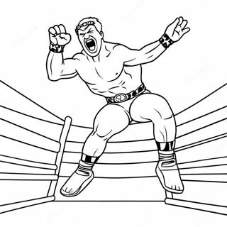 Wwe Wrestler Jumping On Opponent Coloring Page 57384-47718