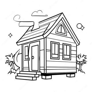 Tiny House Coloring Pages