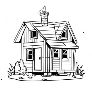 Tiny House Coloring Page 57404-47731